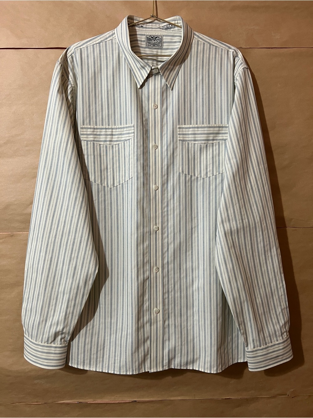 RRL Double RL Ralph Lauren Striped Dobby Shirt Button Front Cotton Size XXL